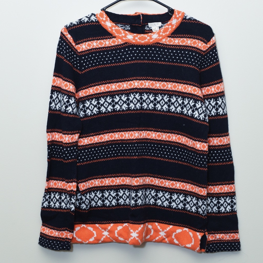 **3/$25** J Crew Patterned Crewneck Sweater - M